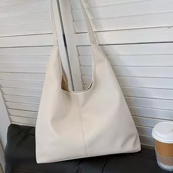 Сумка подмышкой женская летняя хипстерская сумка-тоут студенческая сумка большой емкости сумка на плечо сумка для поездок на работу чёрный