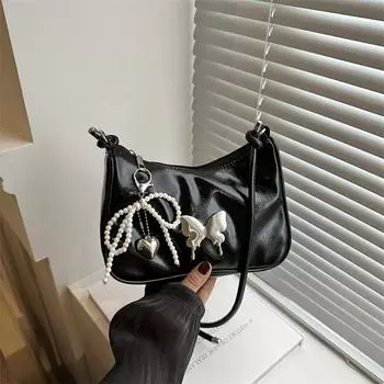 Сумка подмышкой женская летняя универсальная 2024 новая нишевая дизайнерская сумка через плечо высококачественная модная сумка-пельмень белый