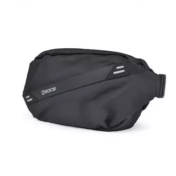 Сумка-подушка на грудь мужская наплечная сумка-трансформер стильная повседневная водонепроницаемая нагрудная сумка чёрный