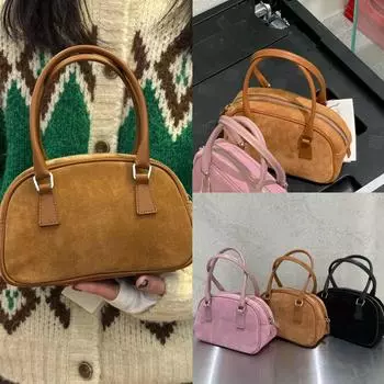 Сумка-подушка Niche Design Suede, ручная сумка, ретро и универсальная, сумка через плечо на одно плечо, маленькая квадратная сумка для ношения в руке