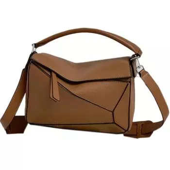 Сумка-подушка с геометрическим узором 2024 года осень/зима: Большая вместительная сумка через плечо на одно плечо с контрастной строчкой для женщин 20cm чёрный