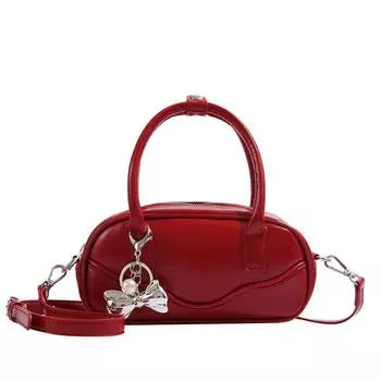 Сумка-подушка Сумка Ниша Модная винтажная сумка через плечо Текстура Красная ручная сумка через плечо