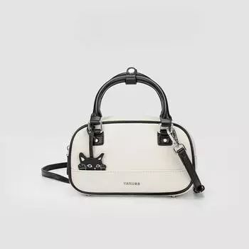 Сумка-подушка Женская сумка для боулинга Сумка через плечо белый