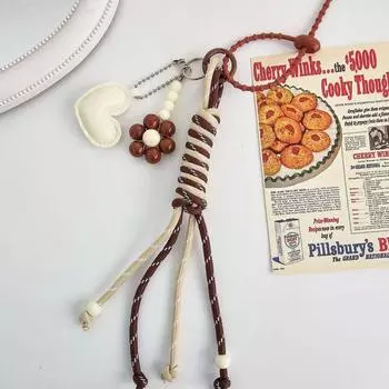 Сумка-подвеска плетеная веревка сумка подвеска высококачественный любовь кисточка автомобильный брелок женский леди девушка style 3