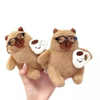 Сумка подвесная плюшевая капибара брелок милый плюшевый кулон игрушка животное рабочий капибара брелок подарок