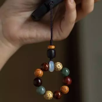 Сумка подвесной брелок Бодхи бусины-шармы шнурок винтажный деревянный кулон с бусинами рюкзак Декор Style C