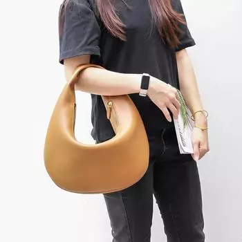 Сумка-полумесяц Advanced Sense Hand Bag Retro Handbag Light Luxury Half Month Bag Simple Shoulder Underarm Bag чёрный