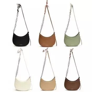 Сумка-полумесяц для женщин Повседневная сумка через плечо из искусственной кожи Сумка для работы и путешествий чёрный