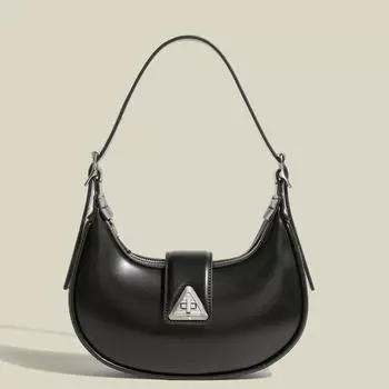 Сумка-полумесяц French Niche Texture Crescent Bag женская весенне-летняя сумка высокого класса подмышечная сумка легкая роскошная сумка-мессенджер на одно плечо чёрный