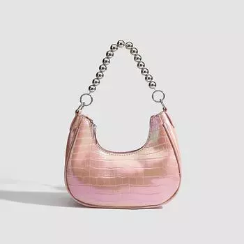 Сумка-полумесяц Niche Design, женская осенняя модная сумка через плечо с крокодиловыми бусинами, сумка для рук под мышками