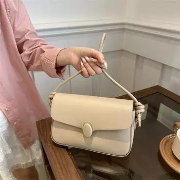 Сумка Популярная Маленькая Квадратная Сумка Текстура Pu Плечевая Сумка Подмышка Большая Вместимость Женская Сумка Простая Сумка-мессенджер с Цепочкой серебряный