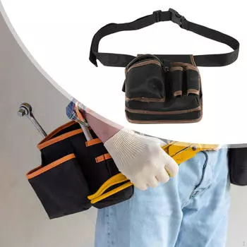 Сумка-пояс для садоводов с органайзером и поясным чехлом для ручных инструментов кофейный
