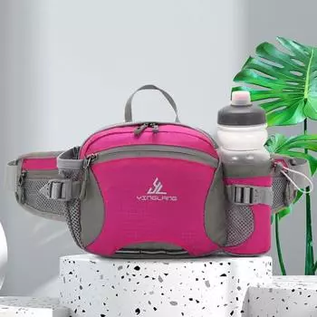 Сумка-пояс унисекс с несколькими отделениями, водонепроницаемая, устойчивая к царапинам, большая вместимость, для ношения на талии чёрный