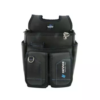 Сумка поясная SK11 DEVICE 2-х ярусная с карманом в клапане черная DVC-JY10