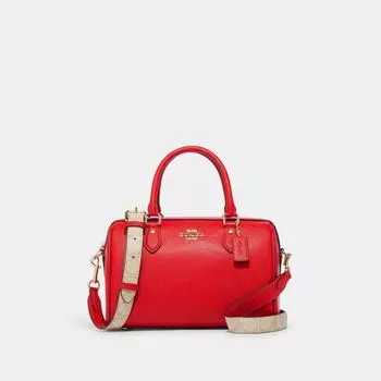Сумка-портфель Coach Rowan с фирменной деталью из парусины