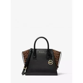 Сумка-портфель Michael Kors Avril Cheater Print из телячьей шерсти, маленькая, 35f4g4vs1h5, черная, многоцветная F