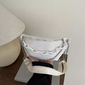 Сумка Premium 2025 Новая модная поясная сумка Универсальная летняя сумка-мессенджер Женская сумка Нагрудная сумка белый