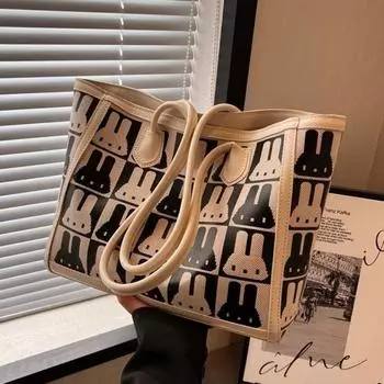 Сумка премиум-класса Niche Design, женская сумка, универсальная сумка через плечо из холста, большая вместительная сумка для поездок на работу чёрный