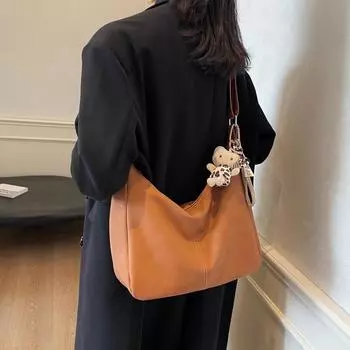 Сумка Premium Sense большой вместимости женская сумка через плечо с ретро-текстурой сумка-мессенджер сумка-тоут сумка для поездок на работу no pendant коричневый