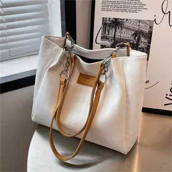 Сумка Premium Sense большой вместимости Женская сумка Контрастные цвета Простая и универсальная Сумка через плечо Сумка-тоут для поездок на работу