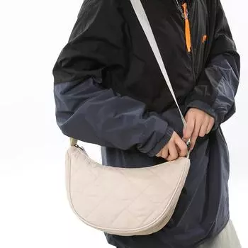 Сумка Premium Sense женская, вместительная, простая, из нейлона, сумка-мессенджер через плечо, стеганая, с ромбовидным узором хаки