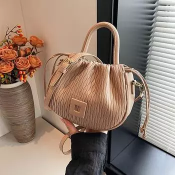 Сумка Премиум Универсальная Сумка-ведро Осень 2024 Новая Модная Нишевая Популярная Сумка-мессенджер Женская Сумка хаки