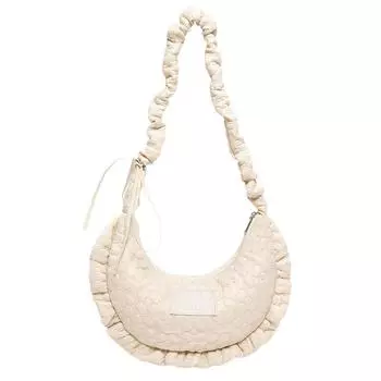 Сумка-пуховик через плечо, мягкая сумка через плечо, большая вместительная сумка-хобо с регулируемым ремешком, сумка-пельмень для женщин, для работы, шопинга, путешествий чёрный