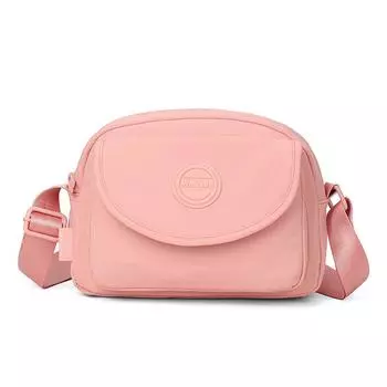 Сумка-ракушка Легкая многослойная сумка через плечо Женская водоотталкивающая нейлоновая сумка на плечо розовый