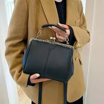 Сумка-ракушка Новая Европа и США и США Ретро Взрывной Трещина Pu Простая Молодежная Сумка На Плечо