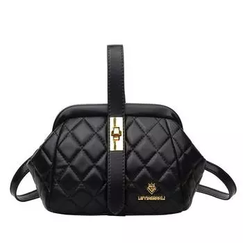 Сумка-ракушка женская сумка винтажная сумка на плечо модная сумка через плечо в ромбовидную клетку серебряный