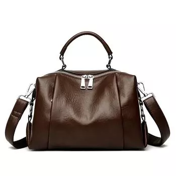 сумка роскошный дизайнерский PU кожа сумки для женщин винтажная сумка через плечо роскошный дизайнерский дамский большой емкости сумка Boston