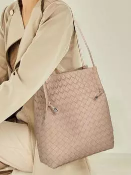 Сумка ручной работы для женщин, новая сумка-тоут из коровьей кожи 2025 года, большая вместительная сумка-ведро из мягкой кожи, сумка на одно плечо, модная