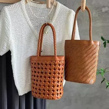 Сумка ручной работы, женская летняя пляжная сумка 2025 года, новая сумка, портативная маленькая сумка-ведро