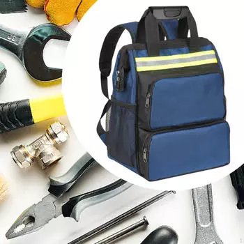 Сумка-рюкзак для инструментов для мужчин, электриков, тяжелых работ, водонепроницаемая ткань Оксфорд, органайзер для инструментов Height 40 cm