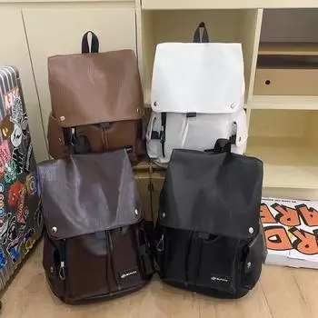 Сумка-рюкзак мужской рюкзак для колледжа студенческая школьная сумка PU сумка мужская сумка чёрный