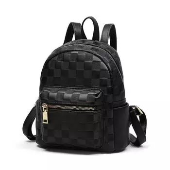 Сумка-рюкзак Женская кожаная школьная сумка-рюкзак Модные сумки-матчи Простая дорожная сумка чёрный