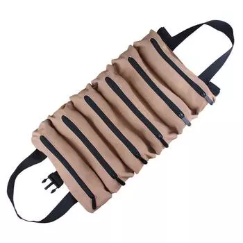 Сумка-рулон для инструментов с 6 карманами, многофункциональная, портативная, холщовая, сворачивающаяся сумка для обслуживания автомобиля и дома