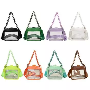 Сумка с цепочкой, прозрачная сумка для подмышек, портативные регулируемые ремни для путешествий зелёный