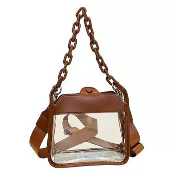 Сумка с цепочкой, прозрачная сумка для подмышек, портативные регулируемые ремни для путешествий зелёный