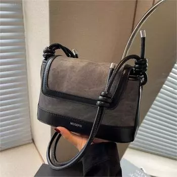 Сумка с контрастным цветовым дизайном, женская модная маленькая квадратная сумка в иностранном стиле, высококачественная сумка-мессенджер в стиле ретро хаки