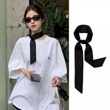 Сумка с леопардовым принтом, узкий шелковый шарф для женщин, роскошный женский галстук, модные платки для головы A1