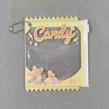 Сумка с мультяшными значками, защитный чехол для значков в виде аниме, сумка для украшений, аксессуары, чехол для значков, подарок на день рождения жёлтый