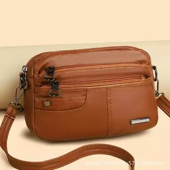 Сумка с несколькими карманами среднего возраста, сумка для матери, женская сумка через плечо большой вместимости, сумка для мобильного телефона чёрный