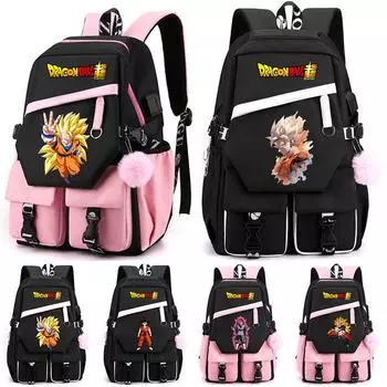 Сумка с принтом аниме «Жемчуг дракона» для мальчиков и девочек, для мальчиков, студентов, подростков, детей, на молнии, для мужчин и женщин, повседневная дышащая сумка, подарок на день рождения для детей, игрушка