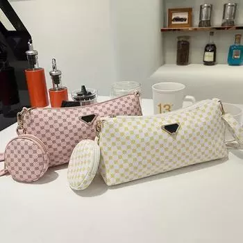 Сумка с принтом подмышкой Корейская женская сумка Универсальная сумка для мобильного телефона Модная сумка на плечо Senior Sense белый