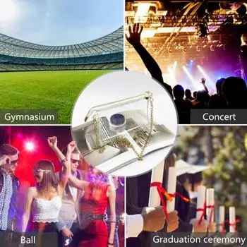 Сумка с регулируемыми ремнями-цепочками, многофункциональные ключи, сумка для хранения косметики, очков, одобренная стадионом, через плечо серебряный