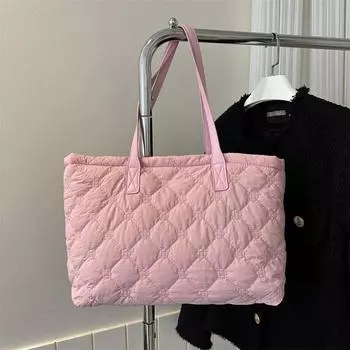 Сумка с ромбовидным узором, модная сумка для хранения, легкая женская дорожная сумка для девочек, однотонная повседневная сумка на молнии с застежкой-молнией белый