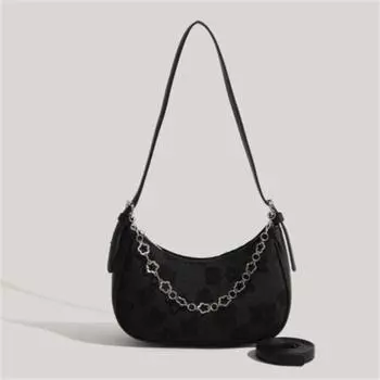 Сумка с текстурированным дизайном для женщин. Модная и универсальная сумка в форме полумесяца. Сумка через плечо через подмышку. Standard