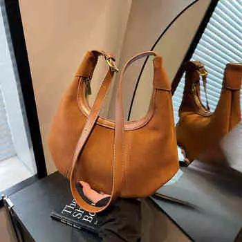 Сумка с текстурой и матовым покрытием для женщин, новые сумки через плечо для осени и зимы, повседневные универсальные сумки через плечо большой емкости (20cm<Max Length<30cm)