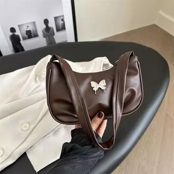 Сумка с текстурой Niche Design, женская, новая, повседневная, простая, с летней повседневкой, сумка через плечо со складками под мышкой белый